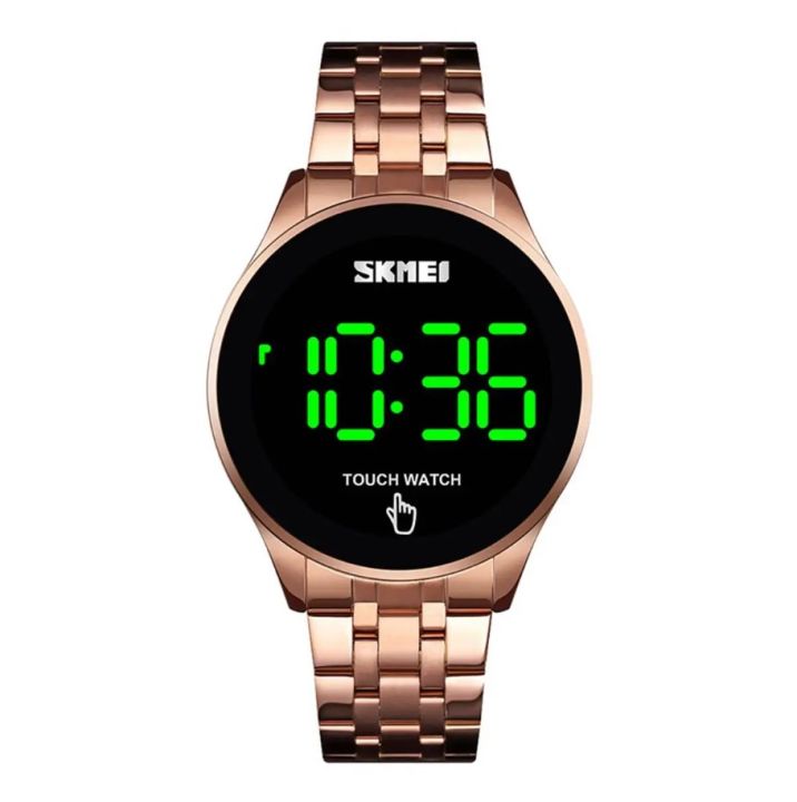SKMEI SK1579S Rose Gold Stainless Steel Digital Watch For Men - Rose Gold