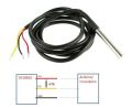 Waterproof 3 Wire With DS18B20 18B20 Stainless Steel Probe NTC With 1M Cables Wire Digital Temperature Temp Sensor Waterproof Temperature Sensor Probe For Arduino. 