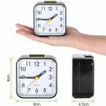 Analogue Silent Alarm Clocks Small Silent Non-ticking Analog Quartz Clock with Light Snooze for Heavy Sleepers Office Bedroom.