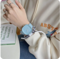 Japanese Minimalist Style Niche Design Creative Fashionable Macaron Color Square Watch Multicolored PU Watchband Quartz Watch Women Casual Watch 1Pcs.