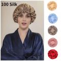 Large 100 Silk Sleeping Cap For Women Hair Bonnets Head Cover Hair Loss Hats Luxury Silk Bonnets Night Hair Wrap Mulberry Silk. 