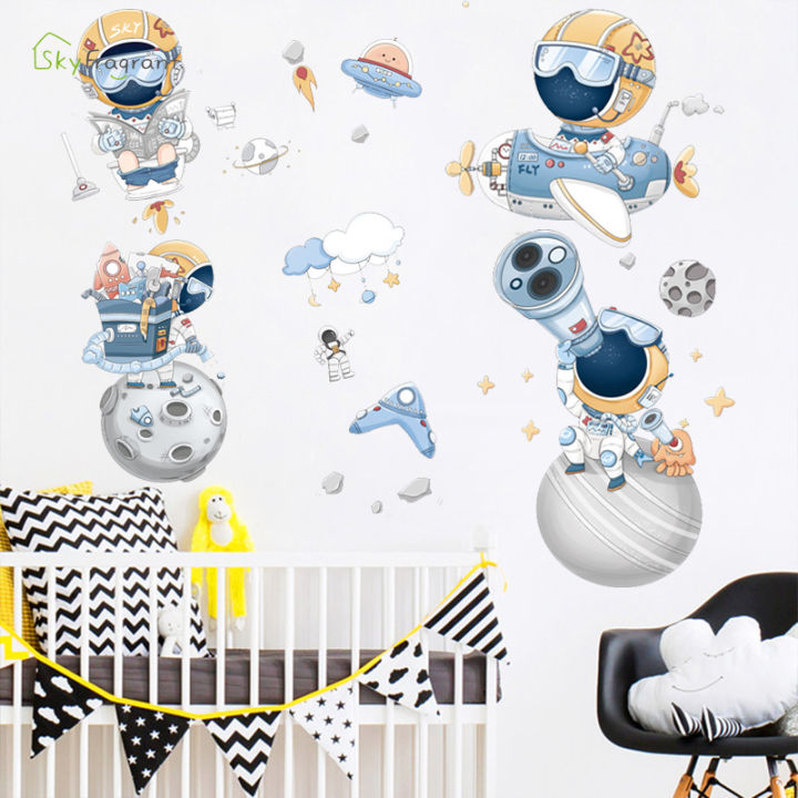 Creative%20Cartoon%20Astronaut%20Wall%20Stickers%20For%20Kids%20Rooms%20Baby%20Boy%20Bedroom%20Wall%20Decoration%20Home%20Decor%20Self-adhesive%20Vinyl%20Stricker%20-%20Image%205