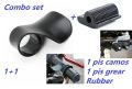 Combo set Universal Shift Gear Anti-skid Lever Pedal Rubber Cover Shoe Protector and  Throttle clamp aids Grip Control for Motorcycle 2 Pis. 