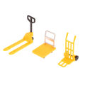 3Pcs 1:12 Dollhouse Miniature Cart Trolley Stair Climbing Machine Mini Outdoor Cart Forklift Moving Tools Model Home Decor Toys.