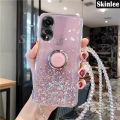 Phone case For OPPO A78 4G NFC Back cover Glitter Starry Sky Bling Ring Lanyard Shiny Transparent Holder Stand Girls Soft Cover For OPPO A78 5G Cover cases. 