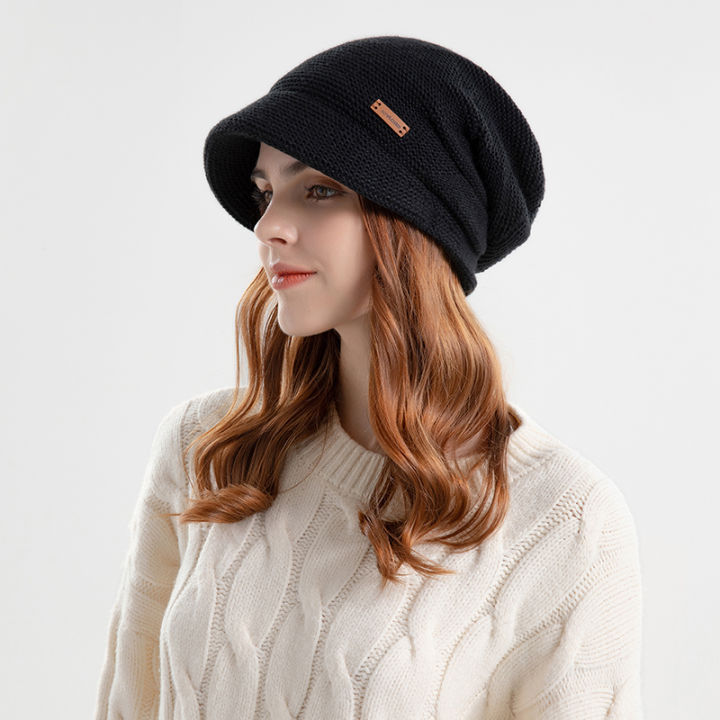 Winter%20Women%20Ear%20Protection%20Skullies%20Cap%20Warm%20Knitted%20Pile%20Hat%20Fashion%20Plush%20Baggy%20Slouchy%20Beanie%20Thick%20Velvet%20Windproof%20Bonnet%20-%20Image%203