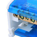 Terminal Distribution Box Din Rail 2-Level Single Phase with Transparent Dust Cover 211.