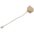 Telephone RJ11 Male Line to Double RJ11 Female Jack Filter Splitter Adapter.