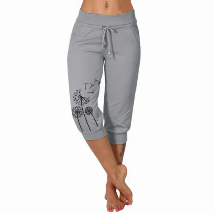 Women's%20Solid%20Color%20Sports%20Yoga%20High%20Waist%20Draw%20Rope%20Capri%20Pants%20Harem%20Yoga%20Pants%20for%20Men%20-%20Image%204