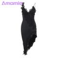 Le Dress Le Embroidered Nightdress with High Slit Spagtti Straps for Women Perfect for Party Club Wear Bkless Sath Dress in Style Slim Fit Le Dress.