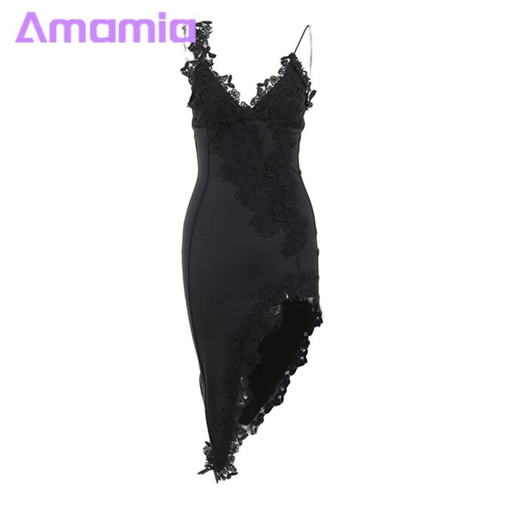 Le Dress Le Embroidered Nightdress with High Slit Spagtti Straps for Women Perfect for Party Club Wear Bkless Sath Dress in Style Slim Fit Le Dress