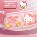 Sanrio Pencil Case Kuromi Melody Cinnamoroll Stationery Box Primary School Student With Zero Wallet Female Cute Pencil Box Gift. 
