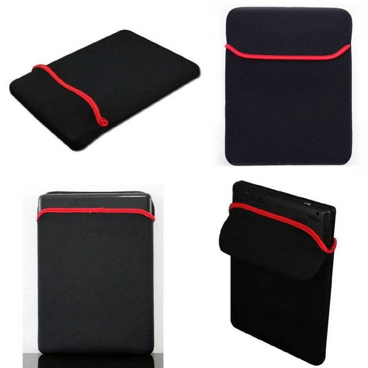 15 Inch Laptop Pouch Bag Black and Red Daraz .bd