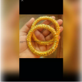 Gold Plated Bangles / Bala / Ruli - 1 Pair - Bangles.