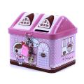 Metal House -shaped Coin Box Cartoon Kids for kids Money Box Piggy Bank. 