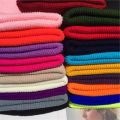 Beanie Hat Topi Streetwear Unisex Knitted Skullcap Hat Binnie Roll Up Edge Trendy 潮流棉织冷帽. 