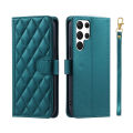 Checkered Leather Wallet Case For Samsung Galaxy S24 S23 S22 S21 S20 FE S10 Note 20 Ultra 10 Plus 9 8 Lanyard Flip Phone Cover. 