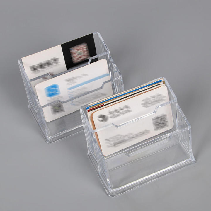 Box Display Rack Transparent Business Card Case Desktop High-end Acrylic Card Holder Storage