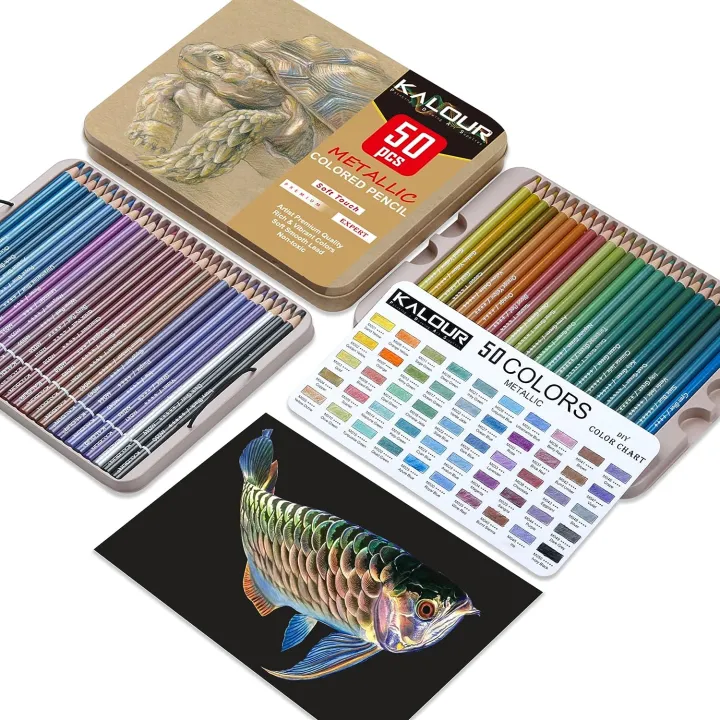 KALOUR%20Metallic%20Colored%20Pencils%20Set%20of%2050%20Colors%20-%20Image%207
