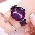 Goddy's new Douyin Internet celebrity women's watch, fashion women's personality, trendy atmosphere, purple steel band women's watch.