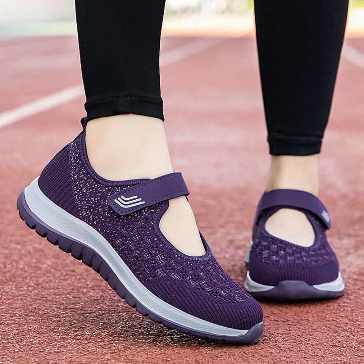 Zulijian Shoes for the Old Women's Flagship Summer Mom Sandals Middle-Aged and Elderly Non-Slip Soft Bottom Walking Shoes Grandma Shoes