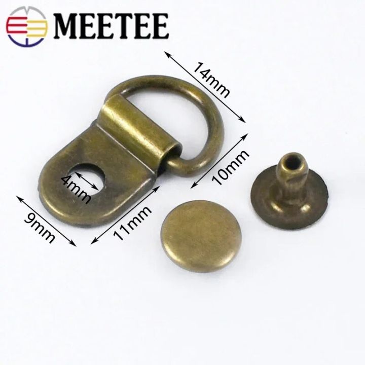 10/30/50Sets%20Meetee%209*14mm%20Metal%20Copper%20D%20Ring%20Buckle%20Carabiner%20Installation%20Nail%20Shoes%20Strap%20Hook%20Bag%20Accessory%20Leather%20Craft%20-%20Image%203