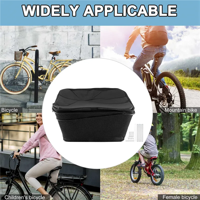 Large Capacity Rear Bicycle Cargo Rack with Waterproof Cover A