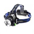Dual Light Source Zoom Headlamp With Rechargeable Battery-Model-T6 . 