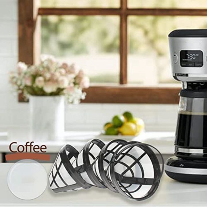 LKPCIGCXM%204Pack%20No.4%20Reusable%20Coffee%20Maker%20Basket%20Filter%20for%20Cuisinart%20Ninja%20Filters,%20Fit%20Most%208-12%20Cup%20Basket%20Drip%20Coffee%20Machine%20-%20Image%204