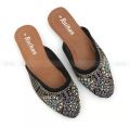 Girls Stone Covered Nagra Half Shoe. 