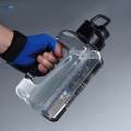 Portable Water Bottle Marker Wide Mouth Drinking for sports Running 2000ml Grey.