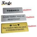 6*2/7*2CM Engrave Your Logo Text Plate Customize Badge Personalize Brooch Pin Double Sided Tape Magnet ID Door Mail Box Name Tag.