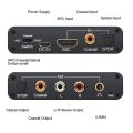 -ARC Compatible Digital Audio Extractor Converter Adapter Optical Coaxial to Analog 3.5mm L/R Output. 