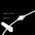 Universal Soft 3.5mm Air Tube In Ear Monaural Elastic Flexible Phone Earphone Anti Radiation Spy Earpiece with Mic.