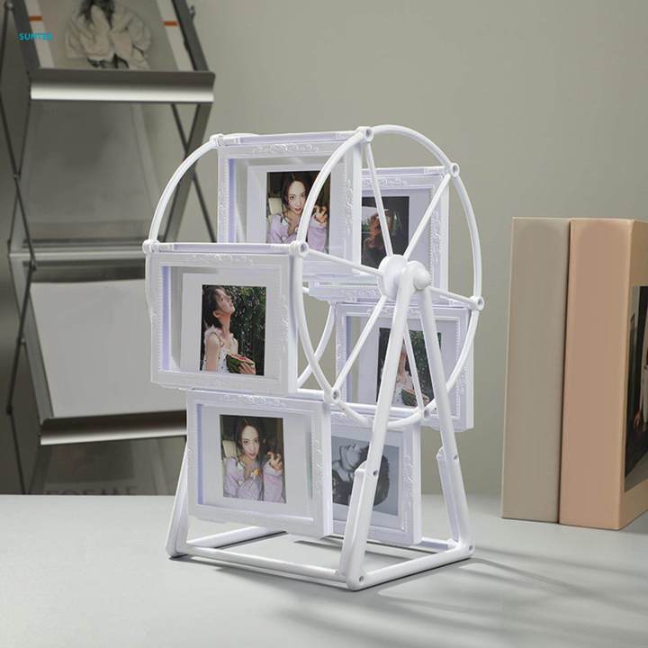Rotating%20Wheel%20Picture%20Frame%20Novelty%20Table%20Decoration%20Photo%20Frame%20Rotating%20for%20Bedroom%20Book%20-%20Image%202