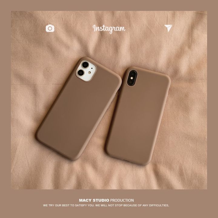 Retro%20brown%20Solid%20color%20Simple%20Korean%20Couple%20Phone%20Case%20Cover%20For%20iPhone%2015%2014%2013%2012%2011%20Pro%20Max%2015%2014%207%208Plus%20X%20XR%20case%20-%20Image%203