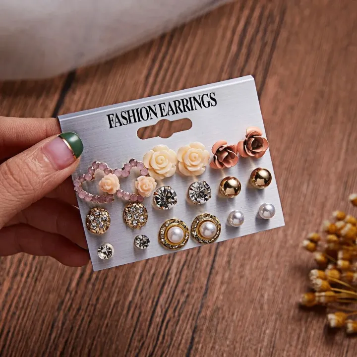 9%20Pairs/Set%20Women's%20Crystal%20Pearl%20Flower%20Ear%20Studs%20Earrings%20Elegant%20Jewelry%20Gift%20Crystal%20Stud%20Earring%20Sets%20Mix%20Jewelry%20-%20Image%205