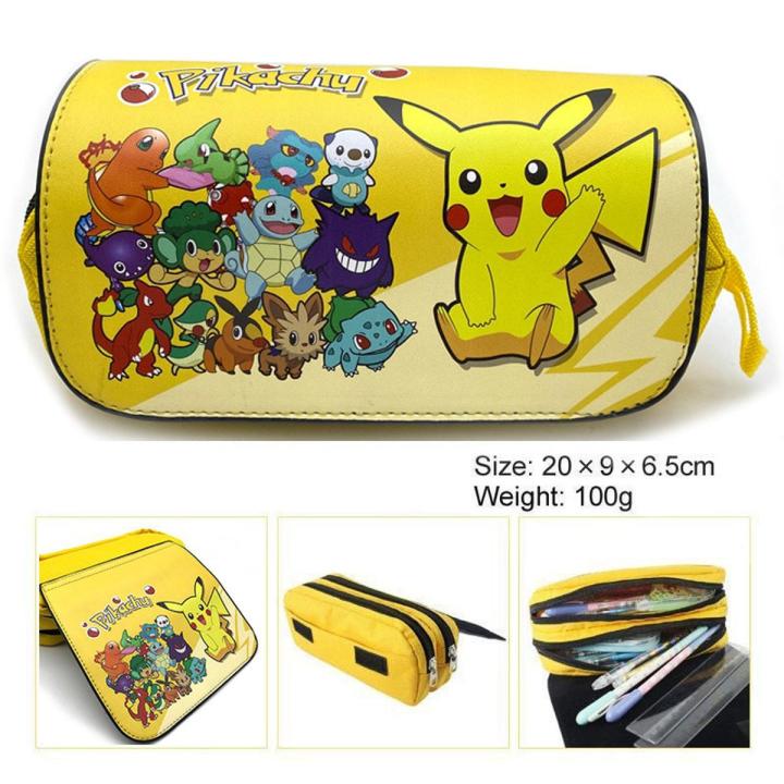 Pokemon Pikachu 20 Models Large Capacity Pencil Case Kawaii School Pen Case Supplies Pencil Bag Box Pouch Stationery Toys Gift
