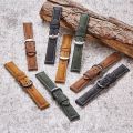 (New)Quick Release Watch Band Crazy Horse Leather Retro Watch Band For Samsung Huawei,Size: 24mm (Black And Black Buckle).