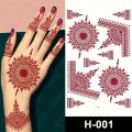 Red Lace Tattoo Sexy Maroon Tattoo Stickers Waterproof Temporary Tattoos Finger Hand Tattoo For Women. 