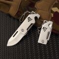 Camping Mini Foldable Knife D2 Steel Knife Mini Portable Sharp Open Box Knife Keychain Pendant Camping Jackknife. 