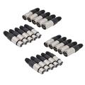20Pcs 3 Pin XLR Solder Type Connector 5 Male + 5 Female Plug Cable Connector Microphone Audio Socket.
