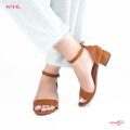 Myro Brown Ankle Strap Low HeeL.
