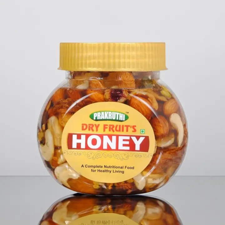 Pure and Premium Mixed Dry Fruits With Honey Mix - 250gm
