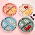 Baby  food grade silicone & BPA free plate with silicone lid. 