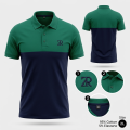 Budget-Friendly Men's Polo T-Shirt | Green & Black Color | 160 - 170 GSM Cotton | Soft & Breathable | Lightweight | Short Sleeve | Regular Fit. 