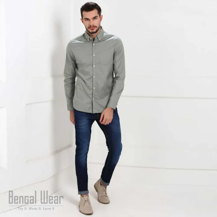 Trendy%20Light%20Grey%20Long%20Sleeve%20Casual%20Shirt%20-%20Image%205