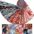 Jelly Roll Fabric Strips for Quilting,40 PCS Roll Cotton Fabric for Sewing with Different Patterns DIY Craft Patchwork. 