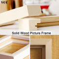 Nature Solid Simple Wooden Picture Frame A4 A3 Black White Coffee Wood Color Photo Frame with Mats for Wall Poster Frame.