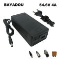 48V 54.6V 4A Lithium Battery Charger For 13S 48 Volt 48V4A Li ion 20AH 30AH Charger DC GX16 XLR XT60 Connector.